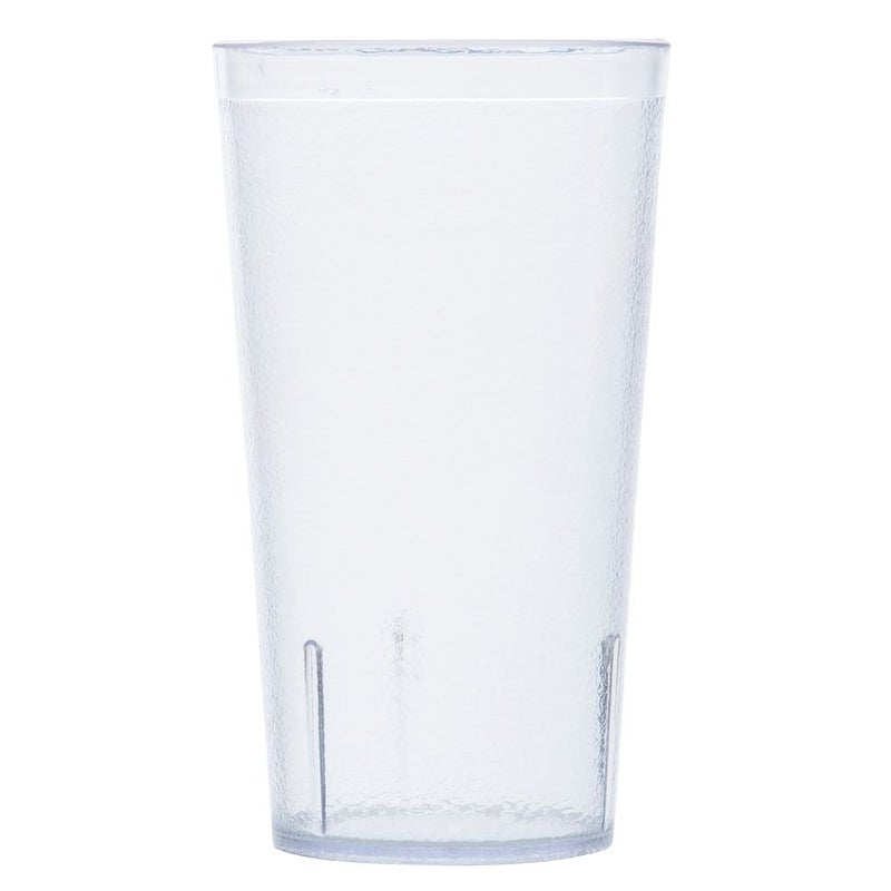 G.E.T. Unbreakable Stackable Restaurant Plastic Tumbler/Cup (Set of 12) 16 Ounce Clear | for Restaurants and Home, Dishwasher Safe, BPA Free